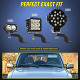 Ditch Light Brackets Hood Hinges Mount Bracket Kit for Auxiliary Offroad LED Pods Work Lighting Compatible with Toyota 4Runner 1989 1990 1991 1992 1993 1994 1995 3rd Gen Pickup