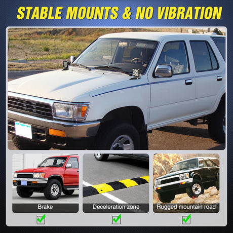 Ditch Light Brackets Hood Hinges Mount Bracket Kit for Auxiliary Offroad LED Pods Work Lighting Compatible with Toyota 4Runner 1989 1990 1991 1992 1993 1994 1995 3rd Gen Pickup