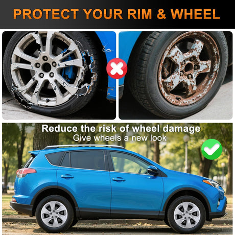 Wheel Cover Hubcaps 17 Inch Compatible for Toyota RAV4 2019 2020 2021 2022 2023 2024 2025 Hub Caps 17 inch Set of 4 Rim Covers Protector Wheel Replacement 42602-0R040 42602-42040, Silver