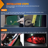 Golf Cart LED Taillight 2PCS 12V Stop Brake Turn Signals Club Car | High Brightness Waterproof Plug and Play Easy Installation for 2004-Up Club Car Precedent and 2018-Up Tempo Electric Carts