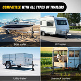 Trailer Jack with Wheel 1500 LBS 12 Inch Vertical Travel Swivel Bolt-on Heavy Duty Trailer Tongue Jacks Wheel Alloy Steel Utility Boat Trailers Stabilizer Jack Stand for Trailers RV Camper Black