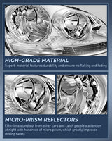 2005-2010 Volkswagen Jetta 2006-2009 VW Rabbit GTI Headlight Assembly Chrome Housing Clear Reflector Nilight