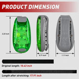 LED Safety Light 4PCS Green Marine Navigation Bike Tail Lights Three Modes Waterproof Reflective Gear Clip On Flash Strobe Indicator Lamp for Night Boating Fishing Cycling Jogging