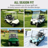 Golf Cart Front Seat Cover 1PC Grey Black Club Car DS Yamaha | Breathable Sandwich Mesh Sun Scratch Resistant Washable No Staple Fits 1982-2000 Club Car DS and Yamaha G22 G19 G16 G9 G2