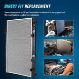 Radiator for Infiniti Q50 V6 3.5L 3.7L 2014 2015 2016 2017 2018, Engine Coolant Radiator Assembly with Transmission Oil Cooler replace# 214104GA5A, 214604GB5A