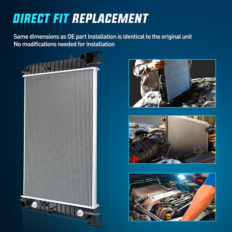 28 Inch Radiator for Chevrolet Silverado GMC Sierra 1500 2500 Yukon XL Cadillac Escalade Automatic Trans 1999 2000 2001 2002 2003 2004 2005 2006