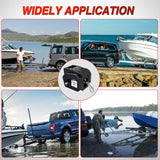 Boat Trailer Winch 3500 lbs Portable Electric Boat Winches 12 V DC Marine Winch with Remote Control and Hand Crank Power-in Freewheel Operation Waterproof Reversible Winch for Boat Trailer
