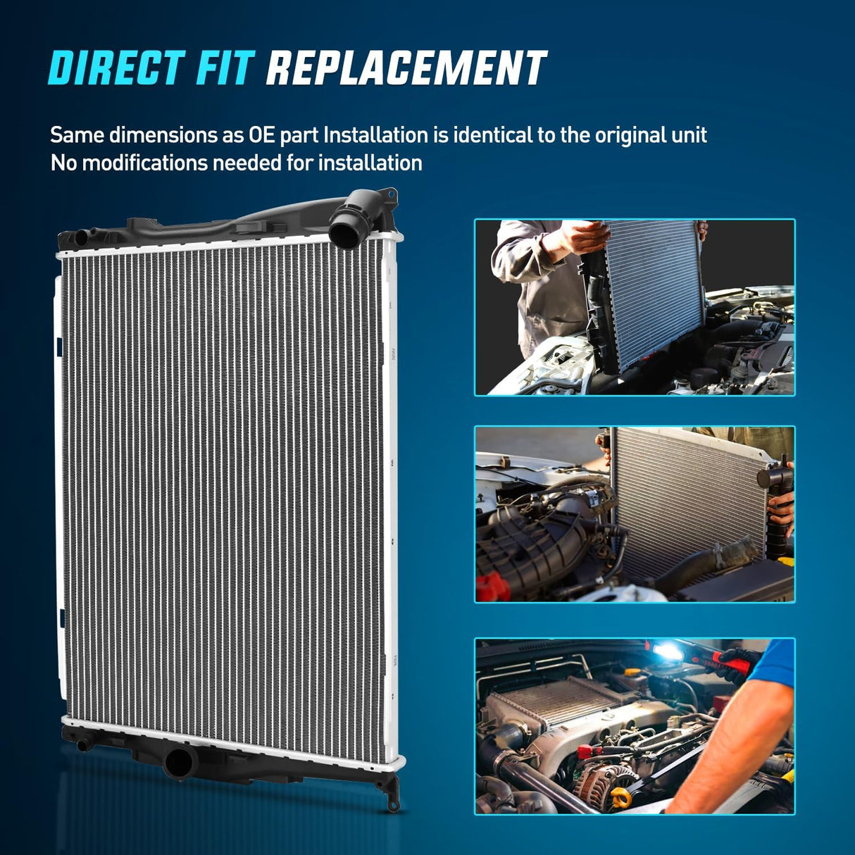 Radiator for BMW 128i 2008 2009 2010 2011 2012 2013, 325i, 328i 2007-2013, 328i xDrive 2009-2013, 330Ci 330i 330xi L6 3.0L 2006 Only Auto Trans