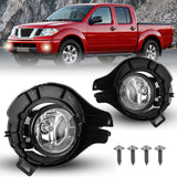 Fog Lights Assembly Compatible with 2005 2006 2007 2008 2009 Nissan Frontier 2005-2012 Pathfinder Left Driver and Right Passenger Side Clear Lens w/H11 12V 55W Bulbs