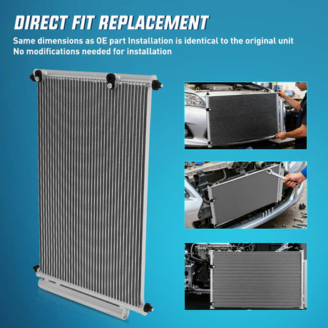 AC Condenser Compatible with Toyota Corolla 2009-2019 Pontiac Vibe 2009-2010 Scion xB 2008-2015 Air Conditioning A/C Condenser with Receiver Drier Replace# 3686, 7013686, SC3030105, 8845002330