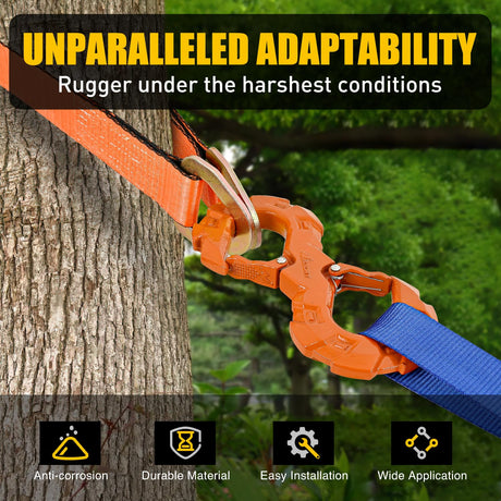 Quick Release S-Tow Shackle Hook – Heavy Duty Off-Road Recovery Hook, Fits Winch Rope & Recovery Strap, 11,000 LBS Working Load, for Jeep, SUV, ATV, Trailers, Forged Steel, Orange