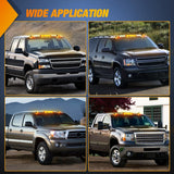 LED Cab Marker Lights 3 PCS Roof Running Light LED Smoke Lens Amber Cab Clearance Light Compatible with 2002-2007 Chevy Silverado GMC Sierra 1500 1500HD 2500 2500HD 3500