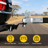 2 Inch Trailer Coupler Repair Kit with Chain 5000 lb Capacity Fit for Nilight Straight Trailer Coupler 3 Inch Channels