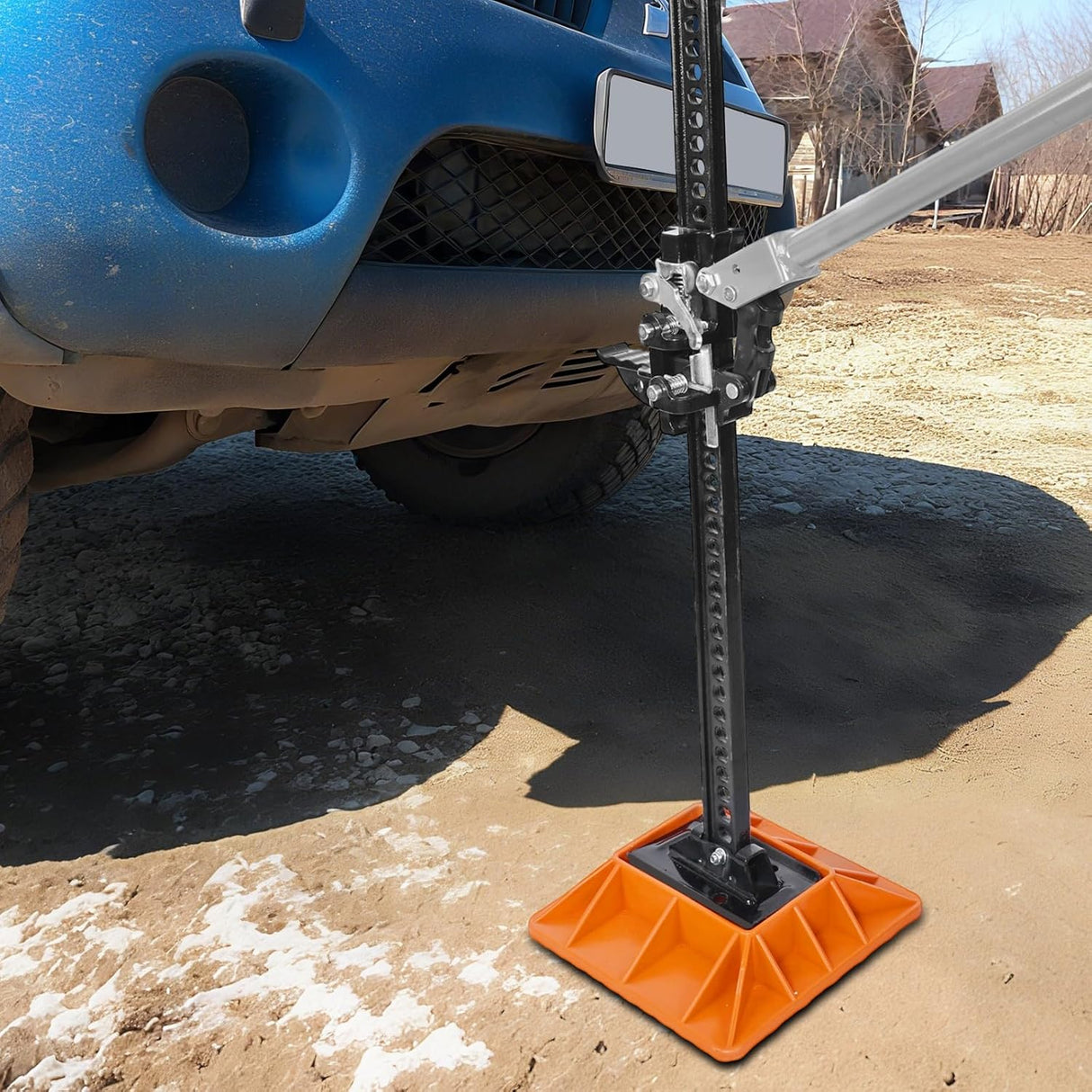 Off-Road Jack Base, Farm Jack Base Stand Plate Recovery Accessories,11.5 Inch x 11.5 Inch, Orange