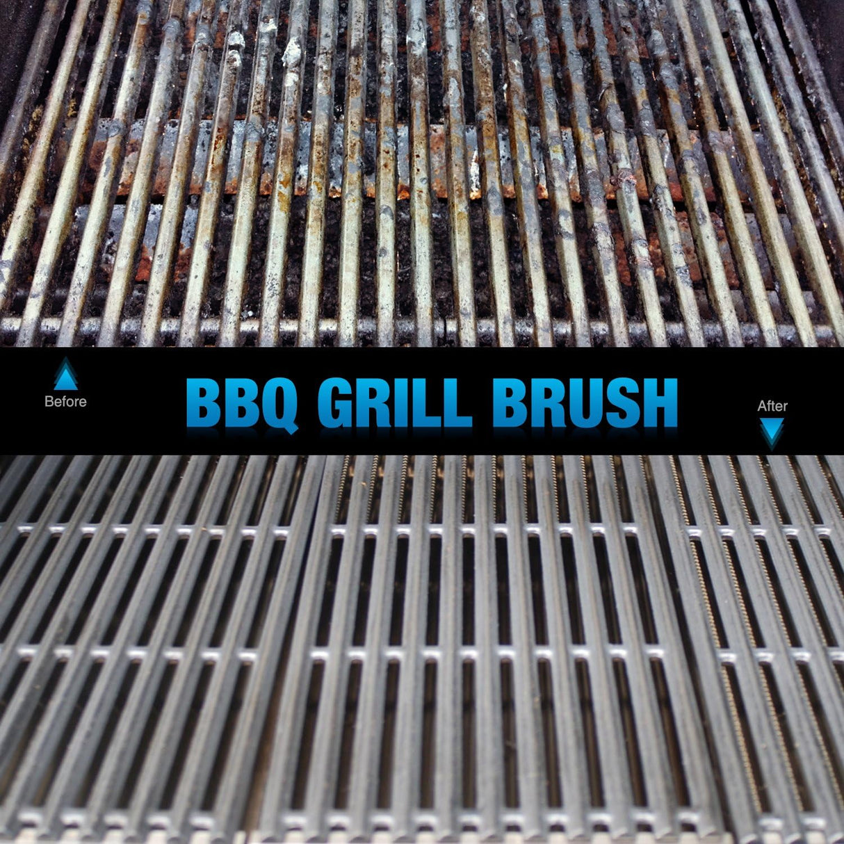 BBQ Grill Brush By GRILL CHIEF - 18 Inch - 3 Stainless Steel Brushes in 1 - Best Barbecue Cleaner Tools Accessories - Outdoor Kitchen Wire Bristles Cleaning Grates Parts Set to Handle Weber, Charbroil, Gas, Electric, Porcelain, Infrared Grills
