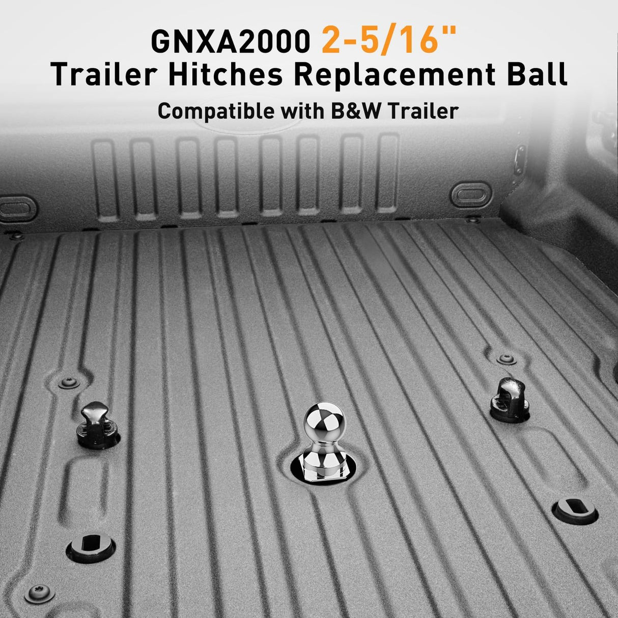 GNXA2000 Gooseneck Hitch Ball Compatible with B&W Trailer Hitches, 2-5/16 Inch Replacement Gooseneck Tow Hitch Ball 30,000lbs Load Capacity