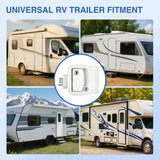 RV Door Lock Replacement with Paddle Deadbolt 100% Zinc Alloy Entry Locks Handle Latch 4 Keys Heavy Duty Enclosed Camping Locking Kit Fits RVs Campers Travel Trailers Horse Cargo Haulers