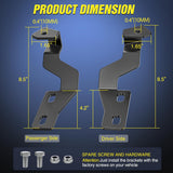 Ditch Light Brackets Hood Hinges Mount Bracket Kit for Auxiliary Offroad LED Pods Work Lighting Compatible with Toyota Tundra 2014 2015 2016 2017 2018 2019 2020 2021