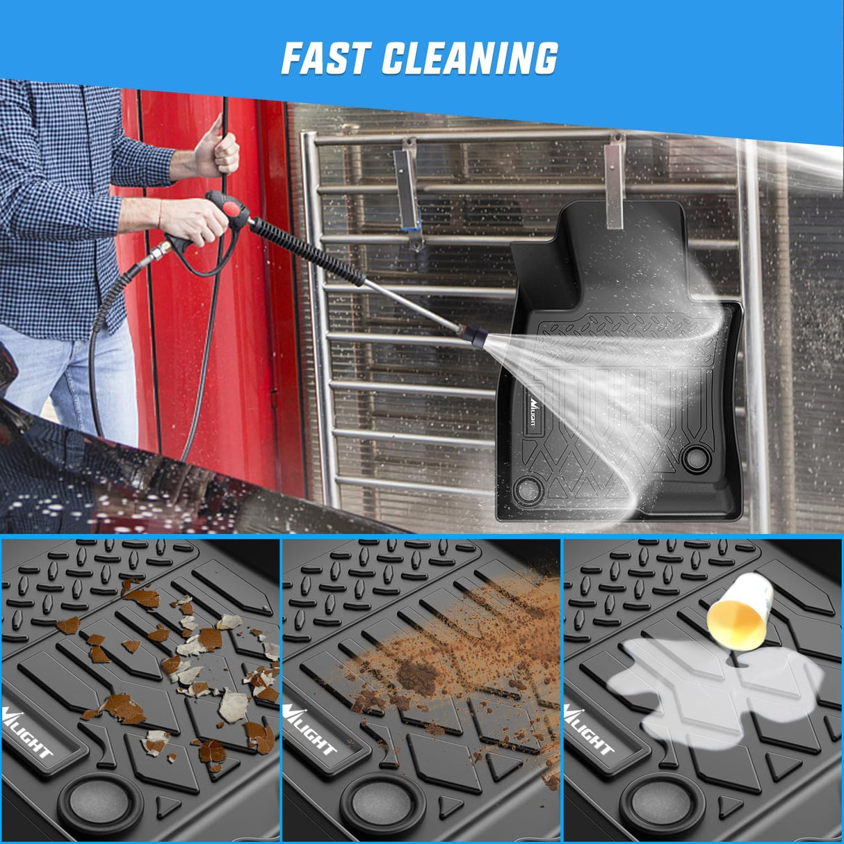 TPE Floor Mats for Mazda 6 2014 2015 2017 2018 2019 2020 2021, All Weather Custom Fit Heavy Duty Floor Liners