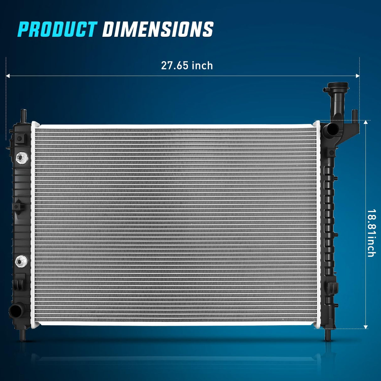 Radiator for Chevy Traverse 2009 2010 2011 2012 2013 2014 2015 2016 2017,GMC Acadia 2007-2016, Buick Enclave 2008-2017, Outlook 2007-2010 V6 3.6L, Automatic Trans