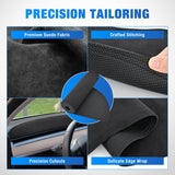 Dash Cover for Tesla Model 3/Y, Custom Fit Suede Mat | Non-Slip Backing, Reduce Sun Glare and Protect the Dashboard from UV Exposure