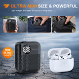 Mini Bike Pump with Gauge 150PSI Presta & Schrader Valve | Compact 150 Psi Fast Inflate Tiny Bicycle Air Pump Portable Air Inflator for Road Mountain E-Bike Motorcycle Ball