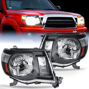 2005 2006 2007 2008 2009 2010 2011 Toyota Tacoma Headlight Assembly Black Case Amber Reflector