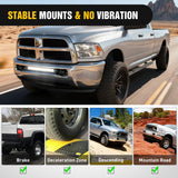Hidden Bumper Mounting Brackets for 2009-2018 Dodge Ram 2500 3500 | Designed for 20 Inch Straight LED Light Bar,Heavy-Duty Steel,Front Lower Hidden Bumper Brackets