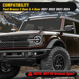 42 inch Curved LED Light Bar Bracket Mounting Upper Windshield Roof Cab Brackets Compatible with Ford Bronco 2 Door and 4 Door 2021 2022 2023 2024