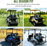 Golf Cart Rear Seat Cover 1PC Blue Black Club Car EZGO Yamaha | Breathable Sandwich Mesh Sun Scratch Resistant Washable No Staple Fits Aftermarket Rear Seats for Club Car EZGO Yamaha