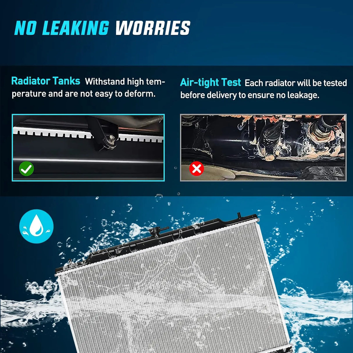 Radiator 2008-2013 Nissan Rogue 2014 2015 Rogue Select 2.5L AWD FWD Radiator