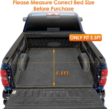 Soft Tri-fold Truck Bed Tonneau Cover Compatible with Ford F150 2004 2005 2006 2007 2008 2009 2010 2011 2012 2013 2014-5.5ft