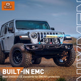 LED Light Bar with Amber DRL 15.5 Inch Single Row 60W 6650LM Anti-Glare Flood Spot Combo Offroad Driving Lights IP68 w/ 16AWG DT Wiring Kit for Pickup Truck SUV ATV UTV Boat 4x4 Jeep