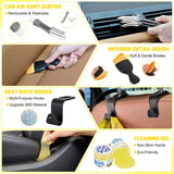 Automotive Tools 52PCS Car Detailing Kit Auto Cleaning Tools Wash Set with Storage Carry Bag Home Use for Interior Exterior Deep Clean Polish Car Care Windshield Dashboard Seat Air Vents Wheels Tires, Yellow