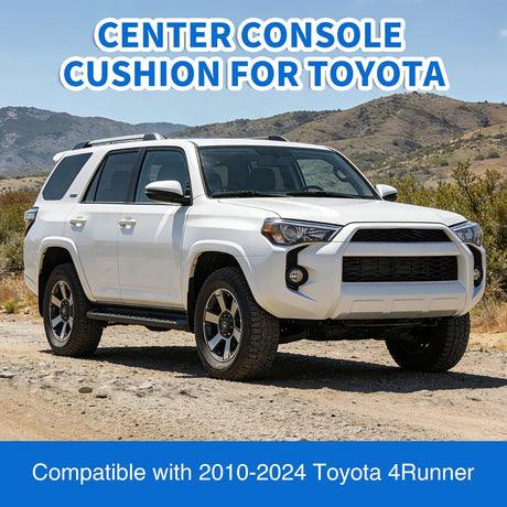 Center Console Cover Compatible with Toyota 4Runner 2010-2021 2022 2023 2024 PVC Leather Armrest Cover for Car Middle Console Cover Center Console Cushion Pad Car Armrest Box Cover,Black
