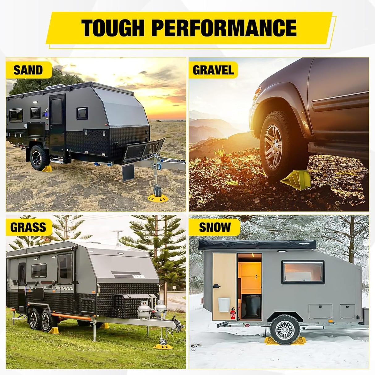 RV Wheel Chocks Wheel Dock Kit Nilight