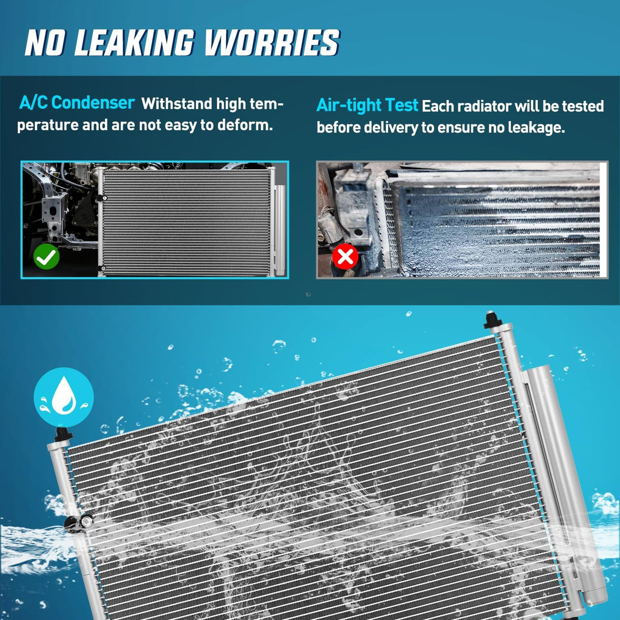 AC Condenser Compatible with Toyota Corolla 2009-2019 Pontiac Vibe 2009-2010 Scion xB 2008-2015 Air Conditioning A/C Condenser with Receiver Drier Replace# 3686, 7013686, SC3030105, 8845002330