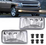 Fog Lights Assembly Compatible with 2007 2008 2009 2010 2011 2012 2013 2014 2015 Chevrolet Silverado Avalanche Tahoe Suburban GMC Sierra Yukon Cadillac Escalade Clear Lens
