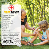 Car Emergency Kit with Jumper Cable Air Compressor Tire Repair Essential Tools First Aid Alligator Connector Electrical Kit for Travel Camping Outdoor Cars Truck SUV RV