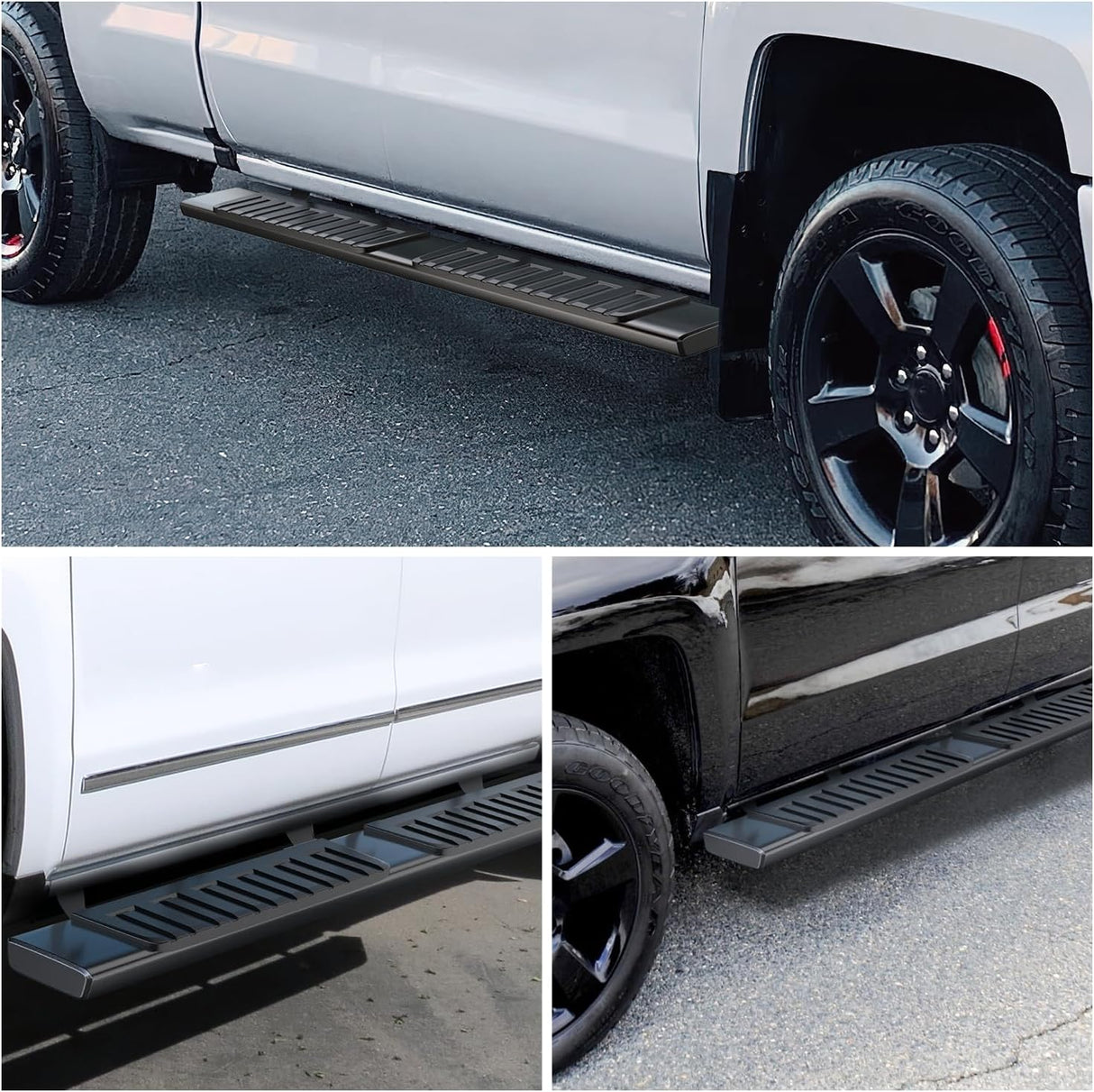 Running Boards for 2009-2018 Dodge Ram 1500 Crew Cab 2010-2024 Ram 2500 3500 4 Full Size Doors 6 Inch Side Step Nerf Bars Black