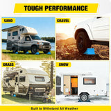 Wheel Chocks, Heavy Duty Wheel Stopper for Car, Truck, RV, Trailer, Caravan, Motorcycle, 8.7 Inch x 4.8 Inch x 4.2 Inch, 4-Pack(Blue)