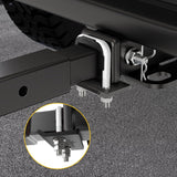 Trailer Hitch Tightener for 2 Inch Trailers Hitches Mount Anti Rattle Heavy Duty Steel with Rubber Cover White U Bolt Matte Black Plate Electrophoresis Anti-Rust Triple Protective
