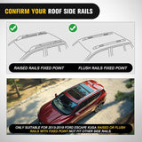 Roof Rack Cross Bars Fit for Ford Escape KUGA 2013 2014 2015 2016 2017 2018 2019 with Side Rails, Adjustable Aluminum Car Crossbars for Cargo Carrier Luggage Bike Kayak Rooftop Tent Snowboard