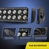 LED Light Bar 22 Inch 120w Flood Spot Combo Driving Lights 12V 5Pin Rocker Switch 16AWG Wiring Harness Kit for Trucks SUV ATV UTV 4x4 Van Camper