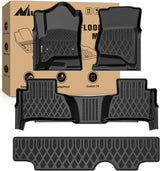 TPE Floor Mats for Chevy Tahoe GMC Yukon 2015 2016 2017 2018 2019 2020 (Not for XL) All Weather Custom Fit Heavy Duty Floor Liners