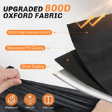 800D Heavy Duty Boat Cover 23ft-24ft | Fits boats with beam width up to 102in (Narrow Jon Boats & Fishing Boats), Marine Grade All-Weather proof Trailerable Cover