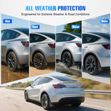 Mud Flaps for Tesla Model Y 2020 2021 2022 2023 2024 2025, No Drilling Precision Fit Exterior Accessories Heavy-Duty Splash Guards Protection, Front & Rear Set