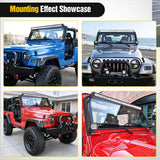 50inch Light Bar Windshield Frame Mounting Brackets for Jeep Wrangler TJ 1997-2006 No-Drill A-Pillar Light Mount for Pod Lights, Heavy Duty Steel Off-Road LED Light Bar Dual Mount