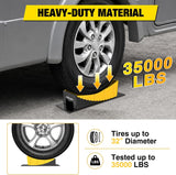 RV Levelers 2 Pack, Curved Camper Leveler with Chocks, Up to 35,000lbs | 1/2 Inch–4 Inch Leveling, Campers / Trailers / Motorhomes, Portable, Helping make RV leveling faster and easier