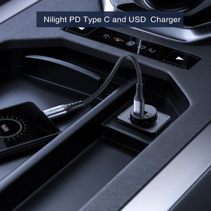 12V 24V PD Type C USB Charger 3A Car Outlet Nilight